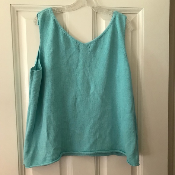 Eddie Baurer Turquoise Sweater Top - Picture 3 of 3